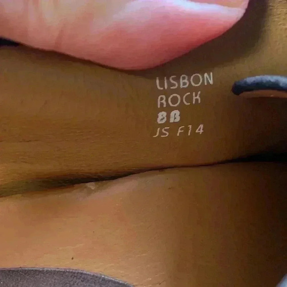 Earthies Lisbon Rock suede Oxford wingtip walking shoe w bronze metallic wash - Picture 15 of 16